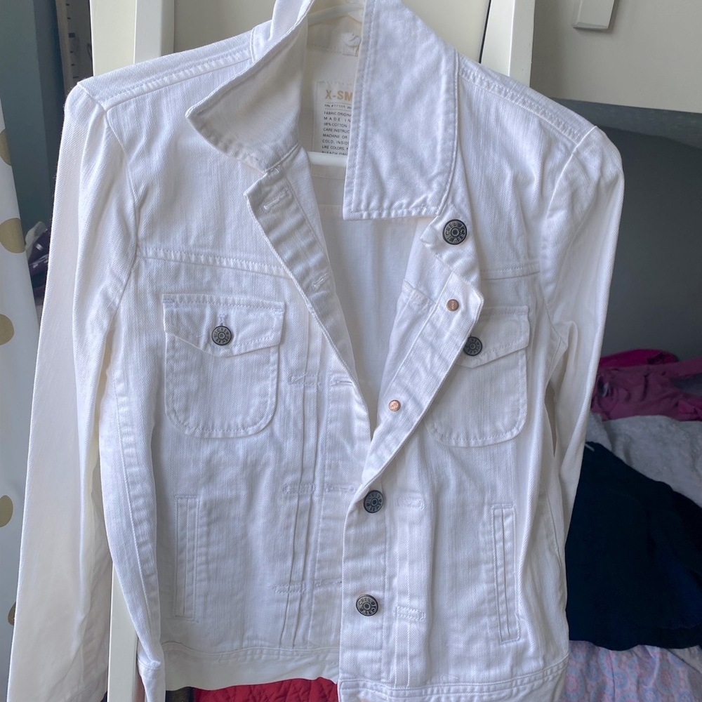 J. Crew white denim jacket